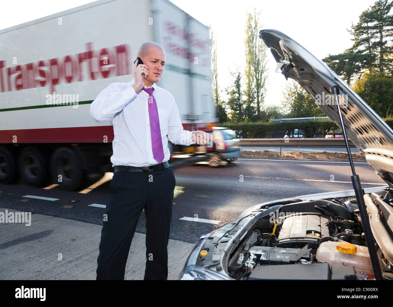 Car breakdown on motorway hires stock photography and images Alamy