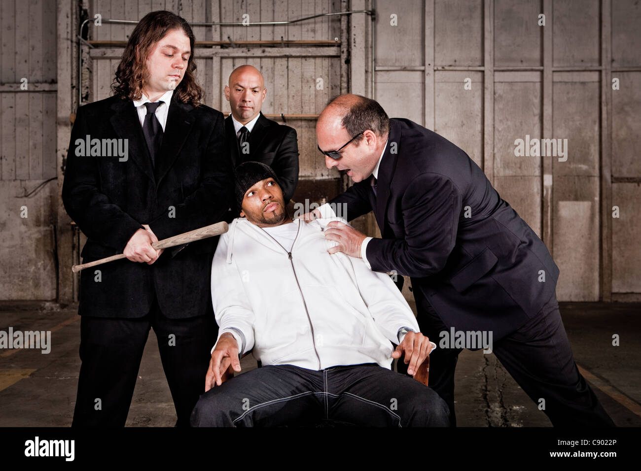Mafia Interrogation Stock Photo