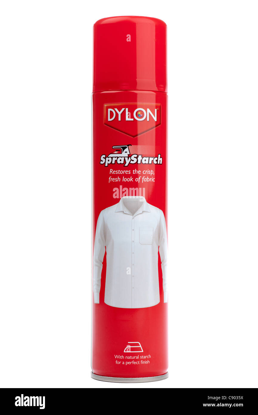 Spray canister of Dylon Spraystarch Stock Photo Alamy
