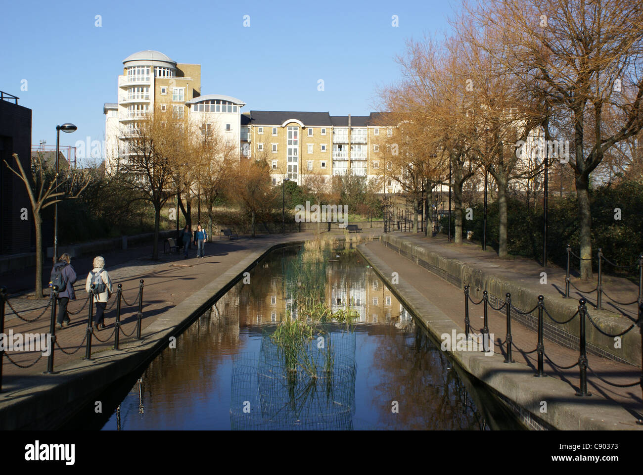 Surrey Quays Canal, London, England Stock Photo Alamy