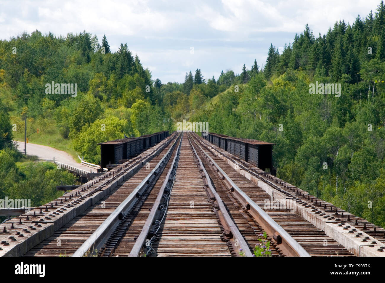 Old CPR Bridge, Nipawin, Saskatchewan, Canada Stock Photo Alamy