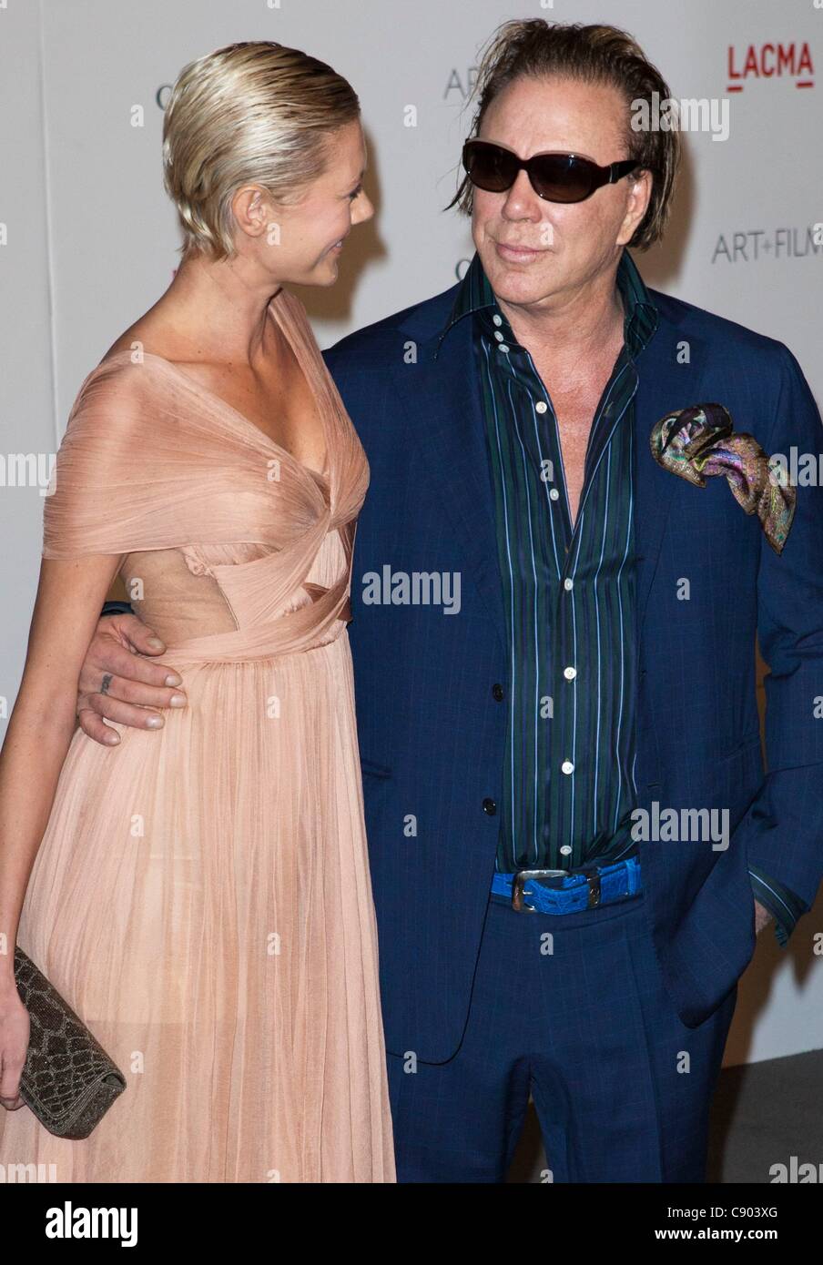 Micky Rourke, Anastassija Makarenko at arrivals for LACMA Art + Film ...