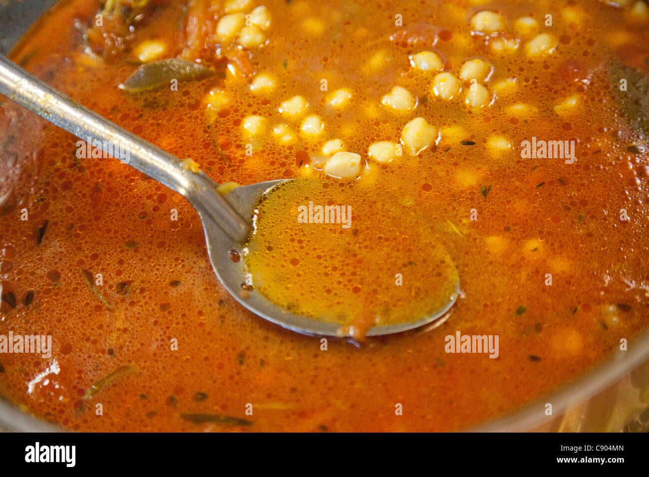 Garbanzo bean soup Stock Photo Alamy