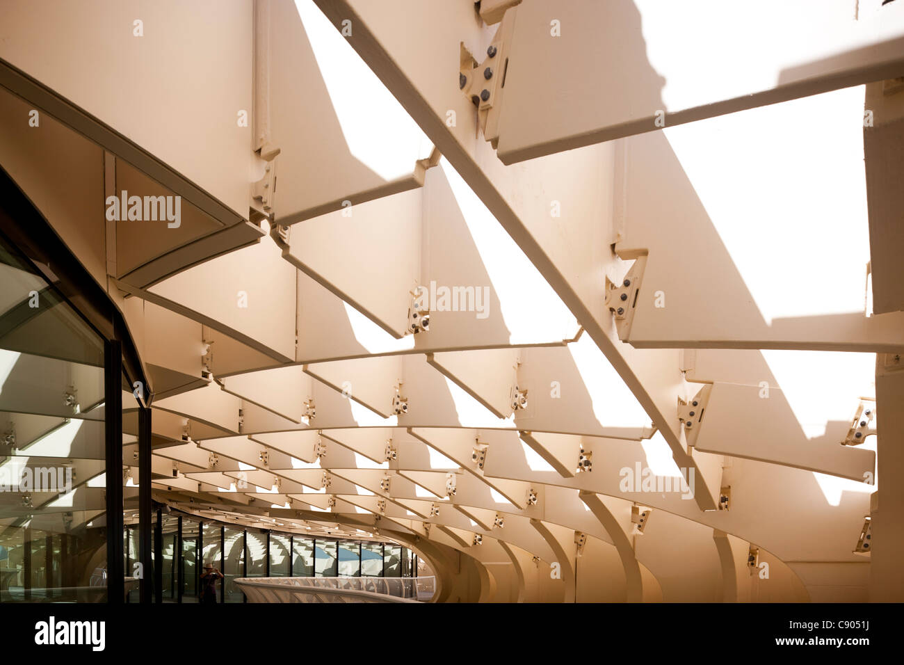 Detail of the grid of Metropol Parasol structure, Seville, Spain Stock