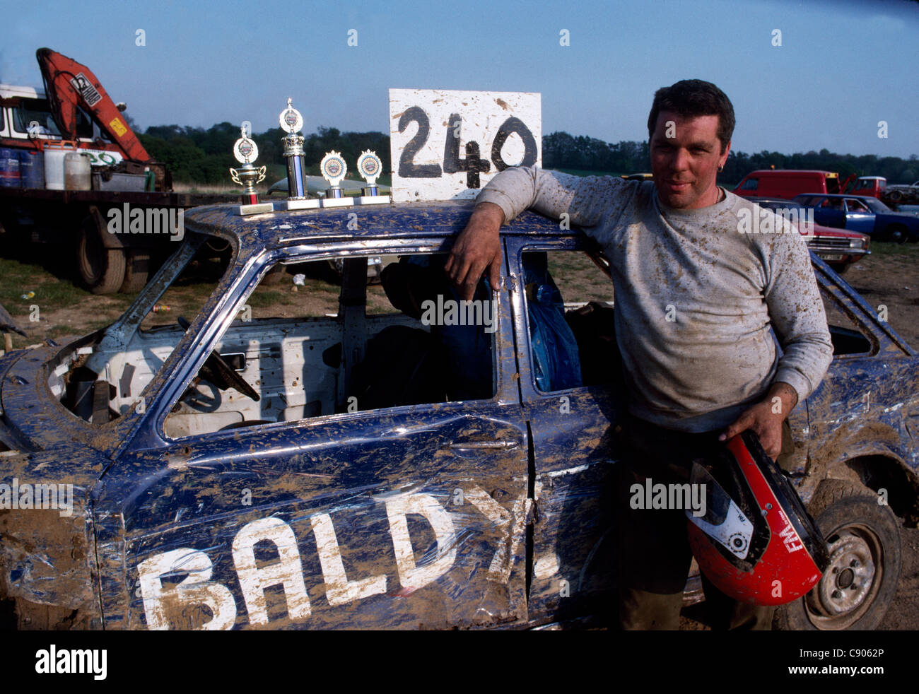Banger racing, Prestwood, Buckinghamshire Stock Photo - Alamy