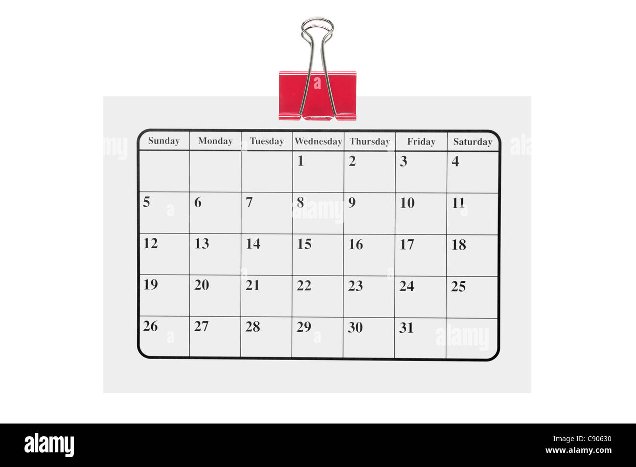 Calendar Cut Out Stock Images & Pictures - Alamy