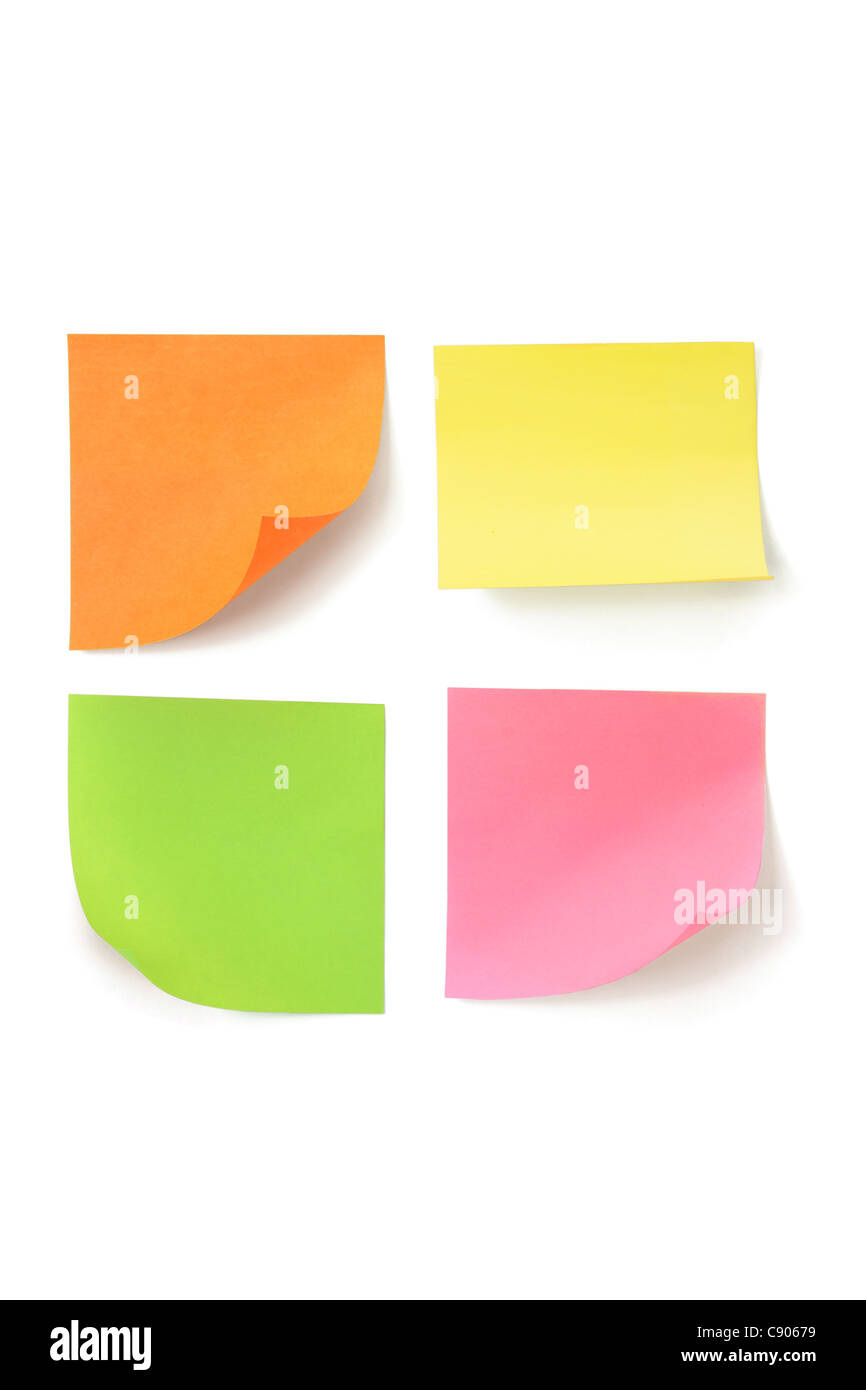 Adhesive Note Papers Stock Photo