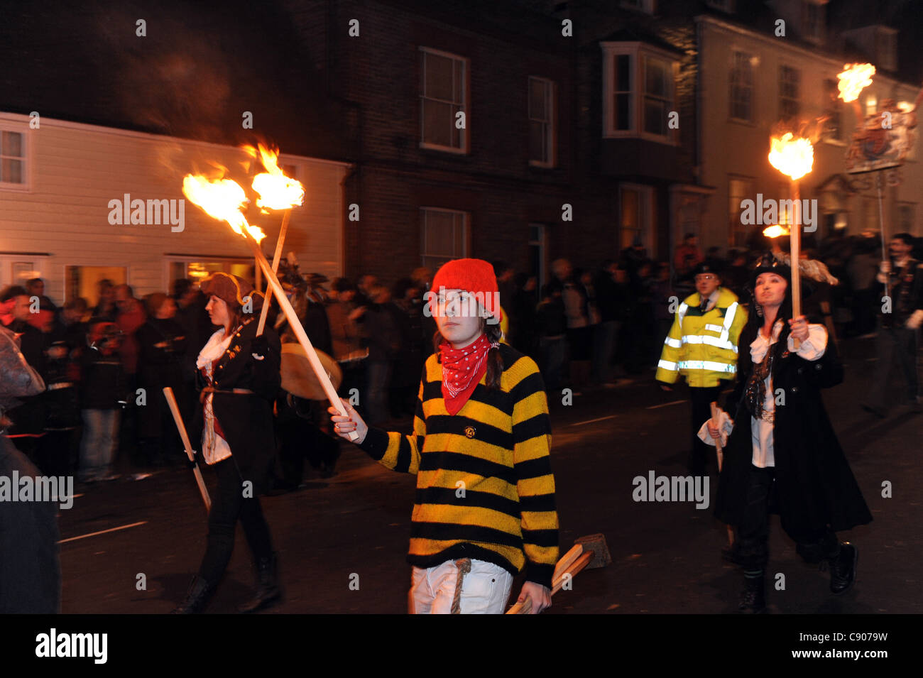 Lewes Bonfire Night Parade and Celebrations Stock Photo - Alamy