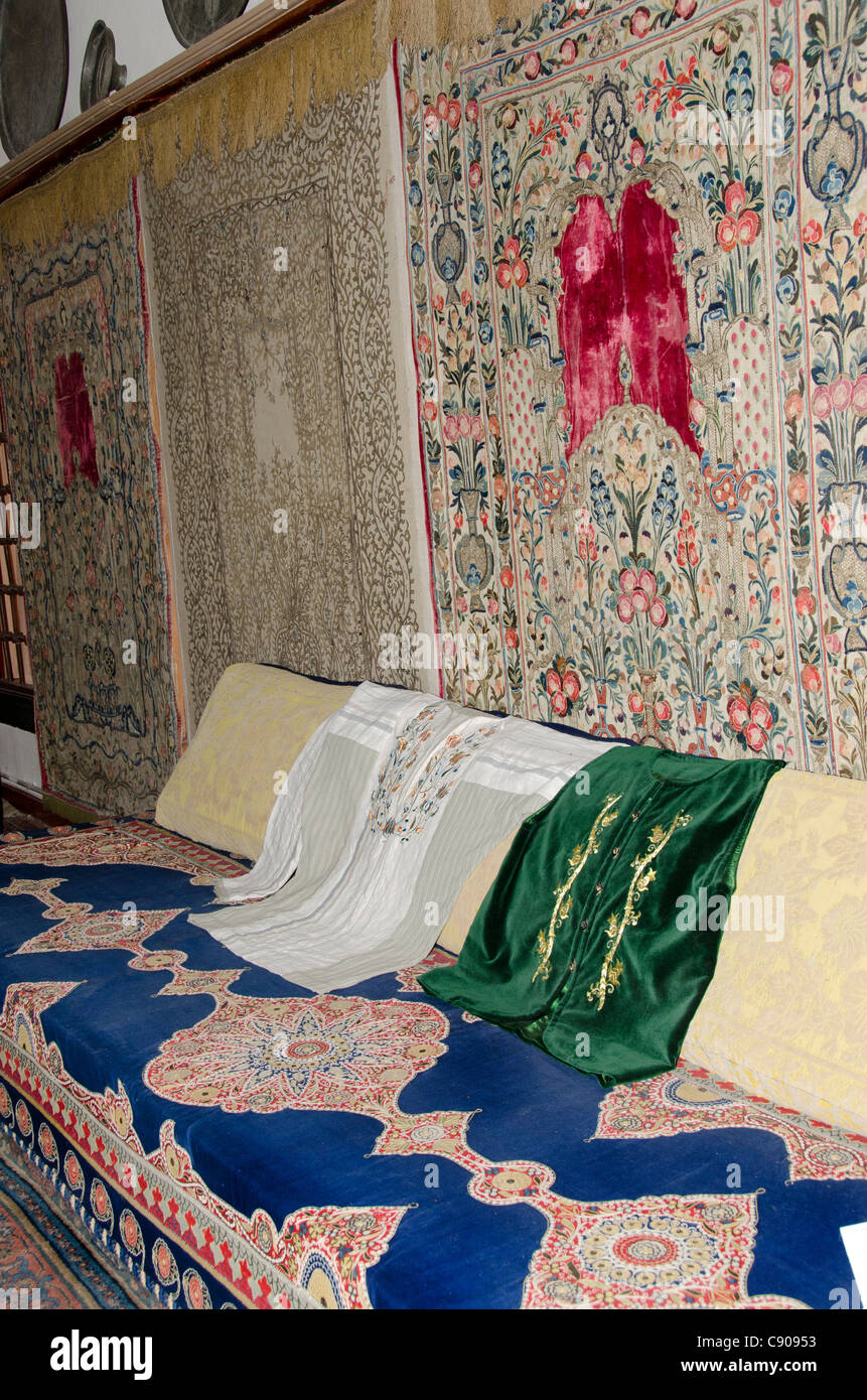 Ukraine, Sevastopol area, city of Bakhchisaray. Khan's Palace. Interior of 18th century Harem. Stock Photo