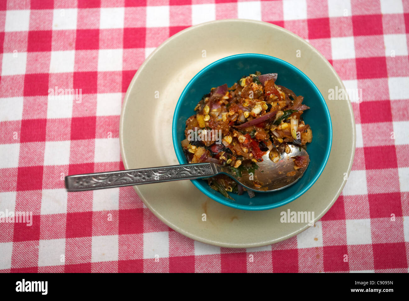 Aezay, Bhitanese hot chili condiment, Bhutan Stock Photo