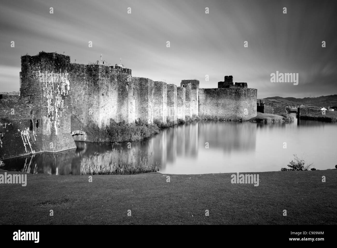 Caerphilly Castle, Caerphilly, South Wales, UK, Europe Stock Photo