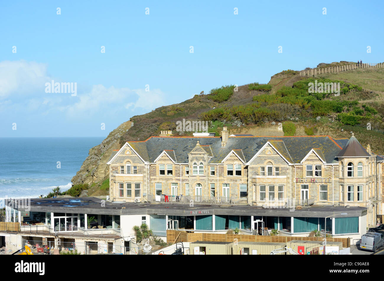 The watergate bay hotel, cornwall, uk Stock Photo