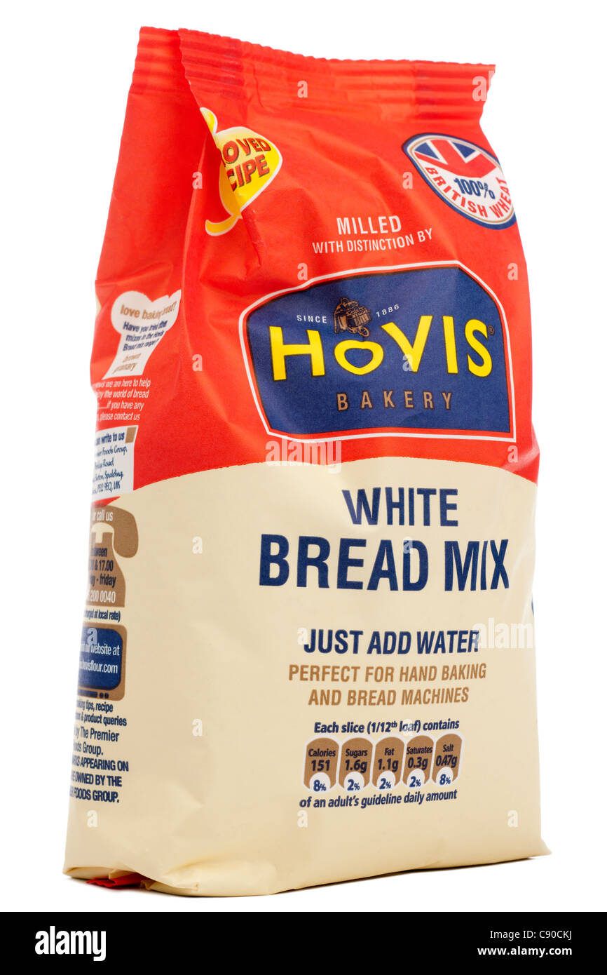 Bag of Hovis white bread mix Stock Photo Alamy