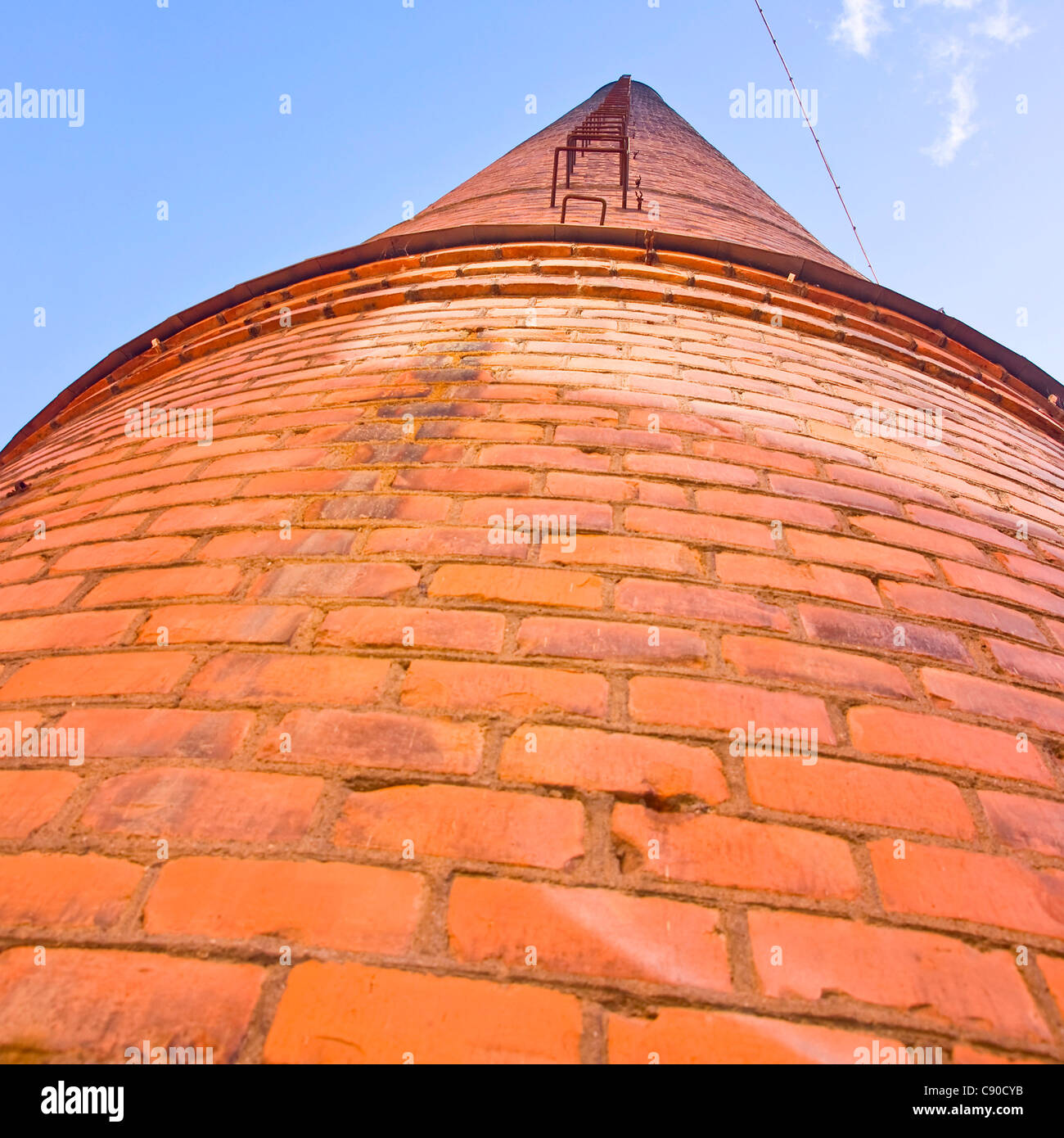Old chimney in Norrkoping Stock Photo
