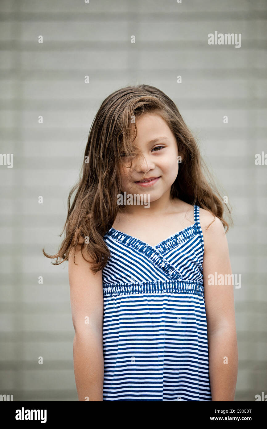 Young girl wearing sundress, portrait Stock Photo