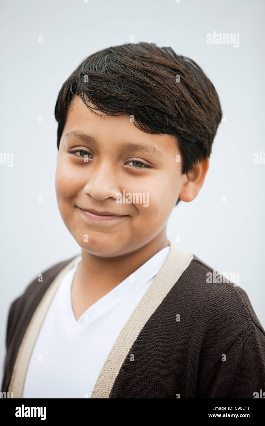 Boy smiling to camera, portrait Stock Photo