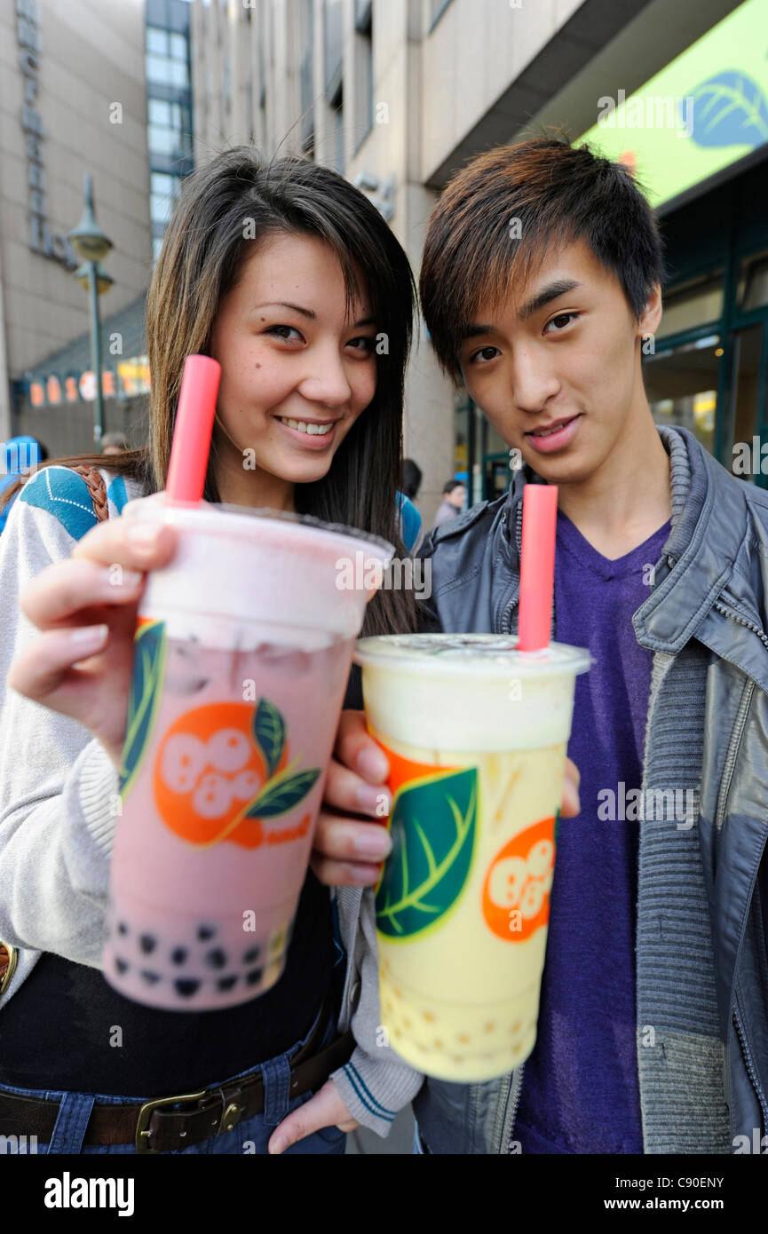 Bubble tea is the new trendy drink from asia Stock Photo Alamy