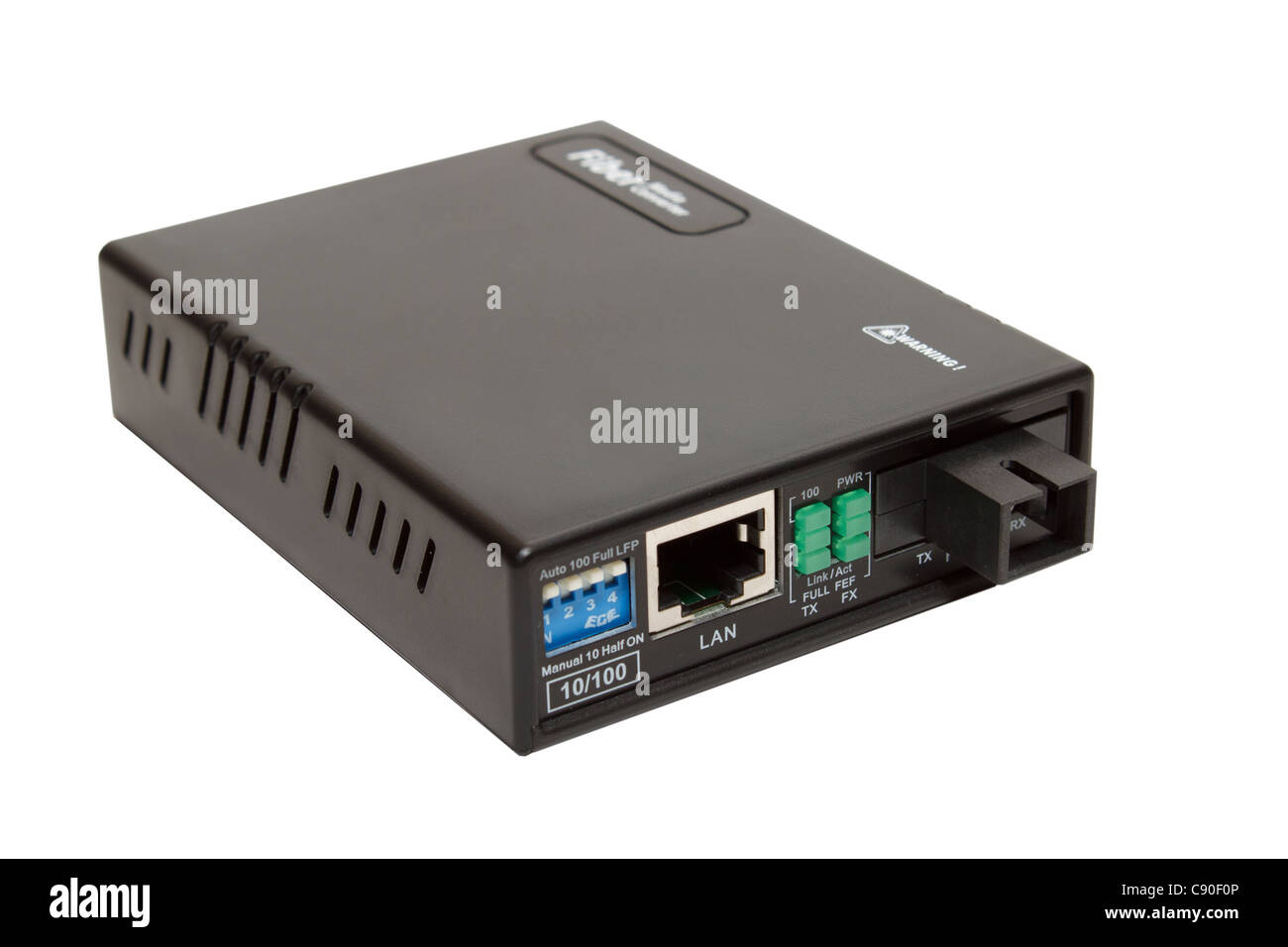 Fiber optic Media converter with metalic RJ45 connector and SC fiber