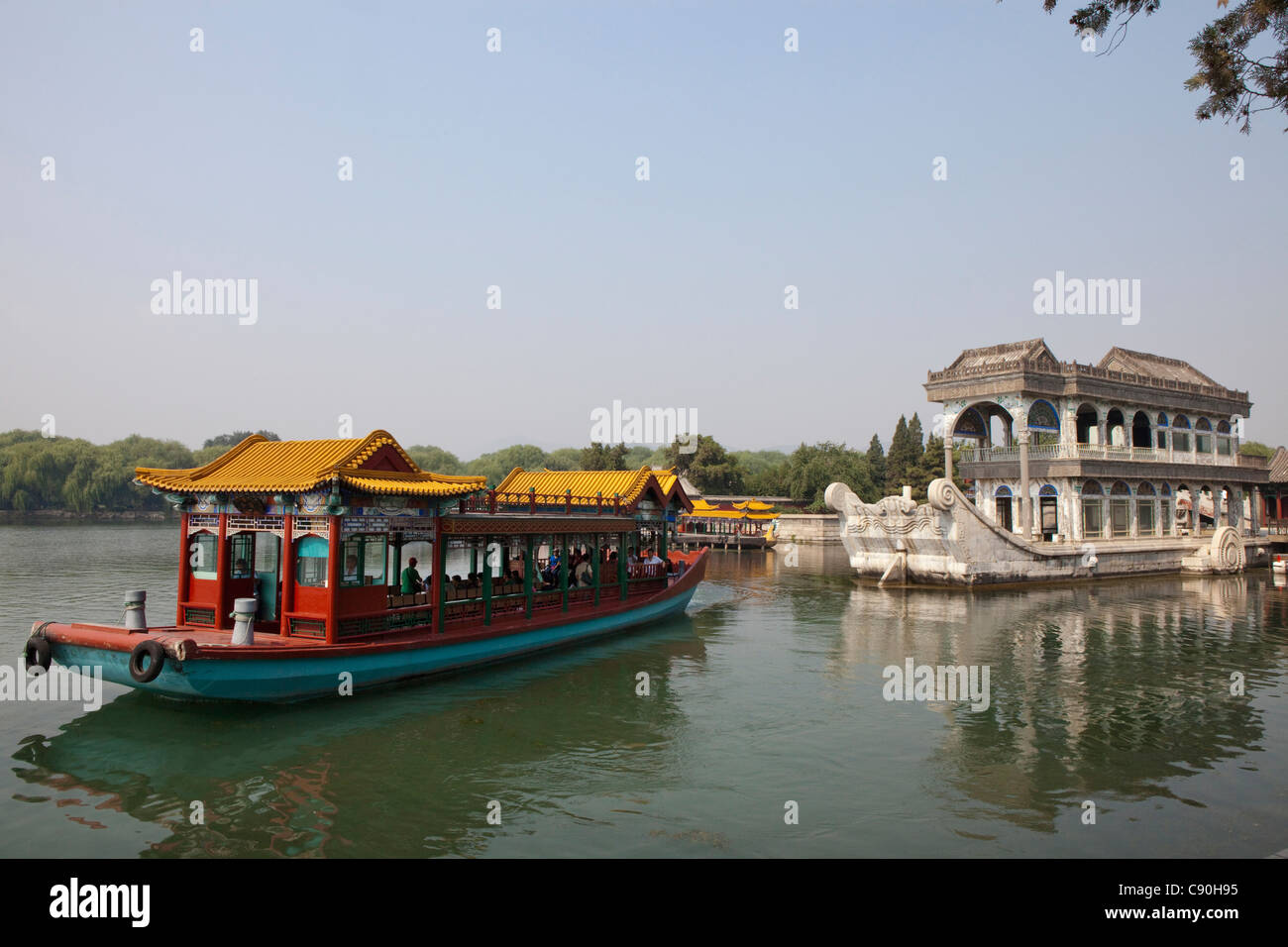 Boat of marble at the lake Kunming near the Yihe Yuan Summer Pal
