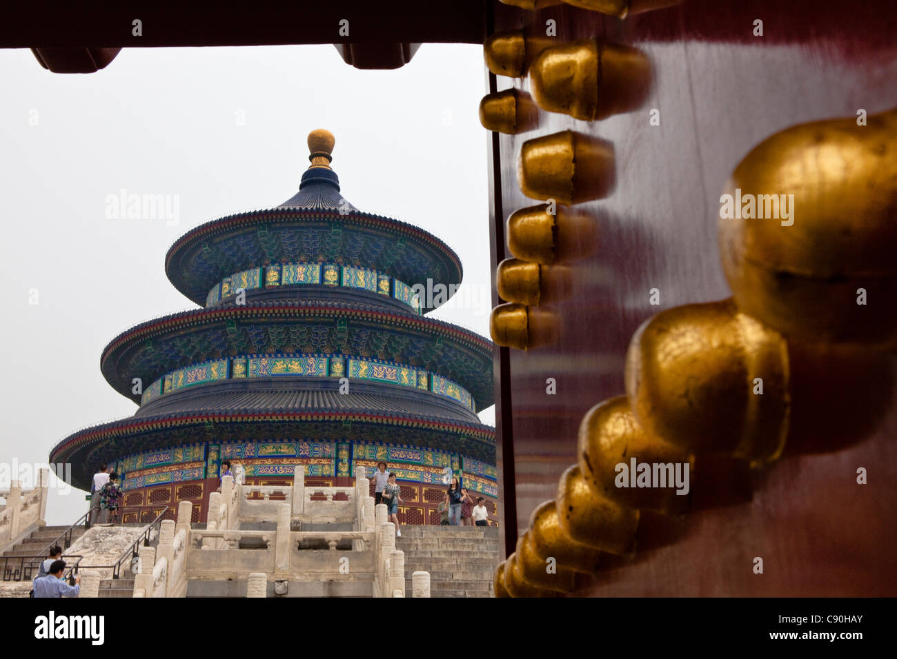 Temple of Heaven in the Tiantan Park, Peking, Beijing, People's Republic of China Stock Photo