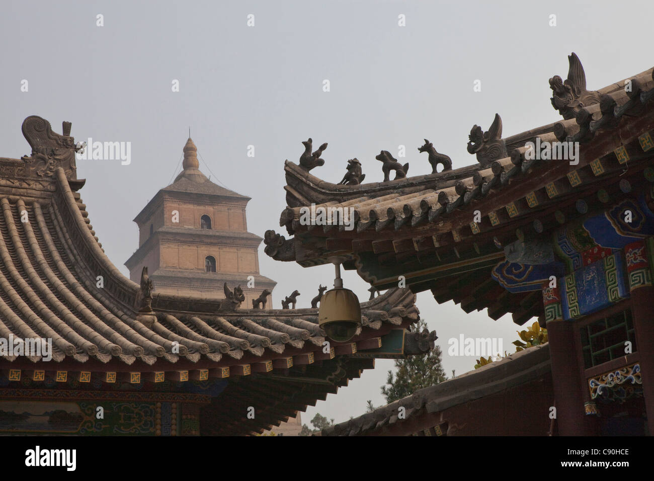 The Giant Wild Goose Pagoda Da Yanta near Xi'an, Shaanxi Province, People's Republic of China Stock Photo