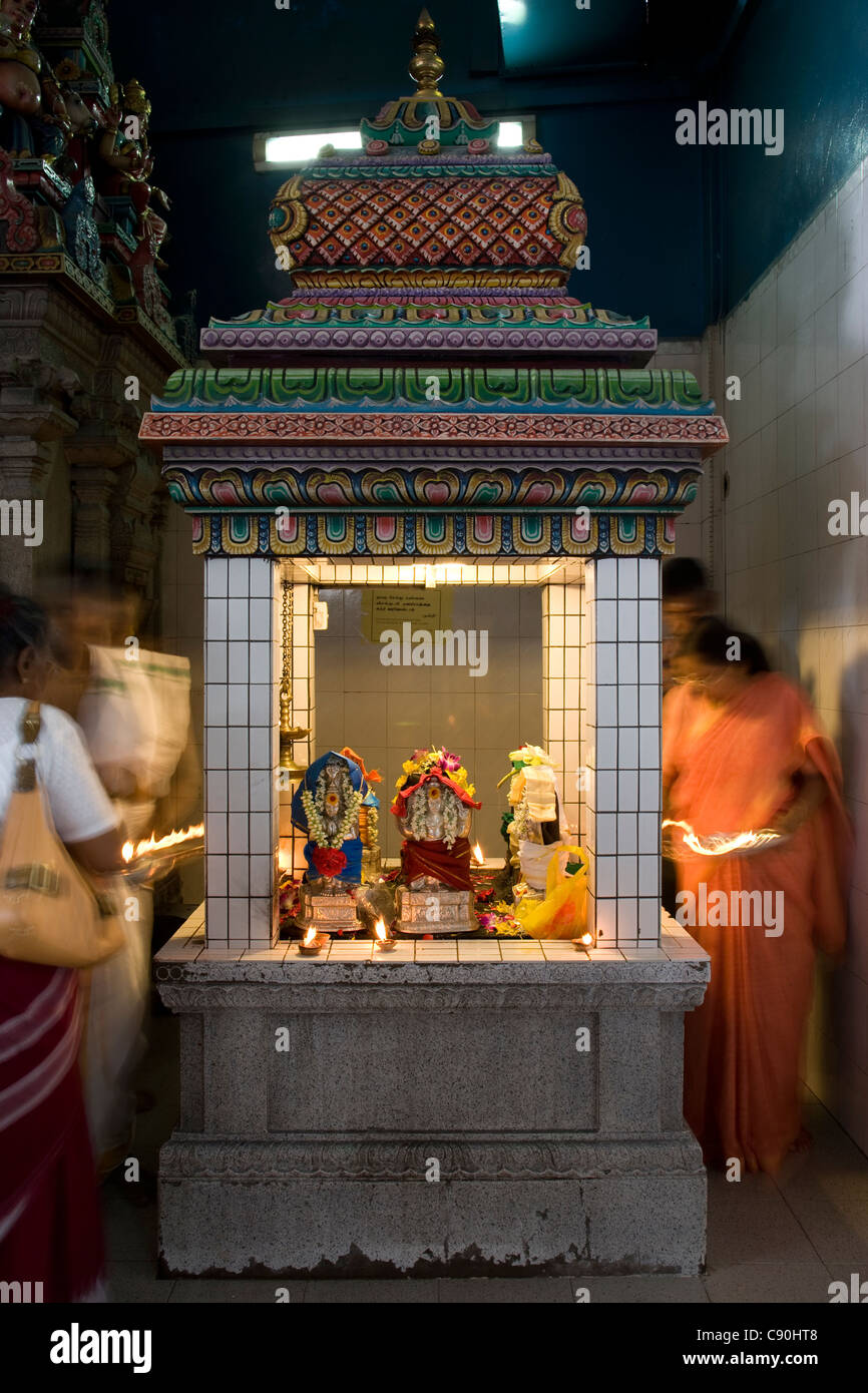 Sri Veerama Kaliamman Temple: The altar of the Nine Planets Stock Photo