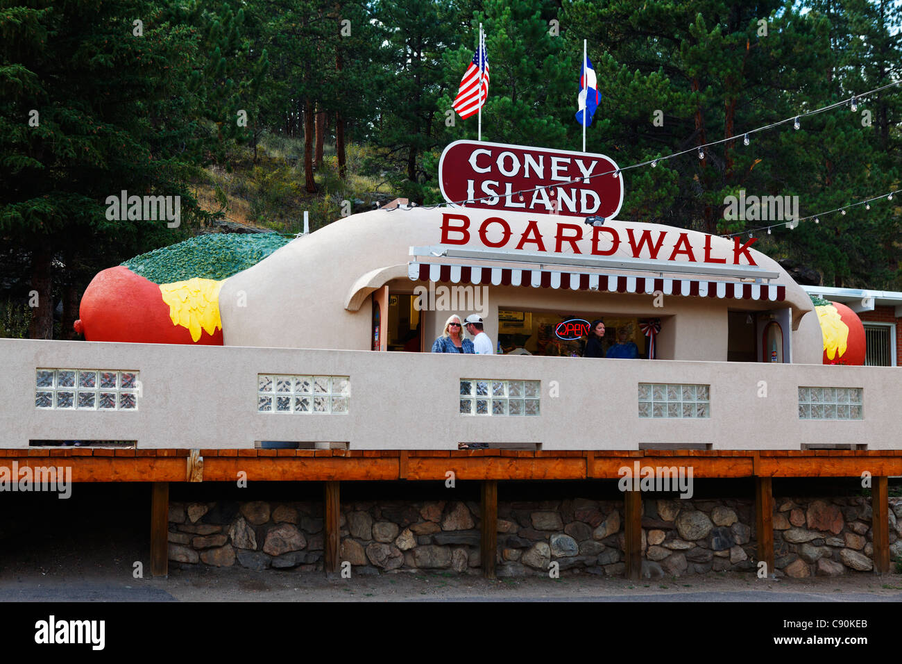Bailey, Coney Island Boardwalk Diner, Colorado, USA, North America, America Stock Photo