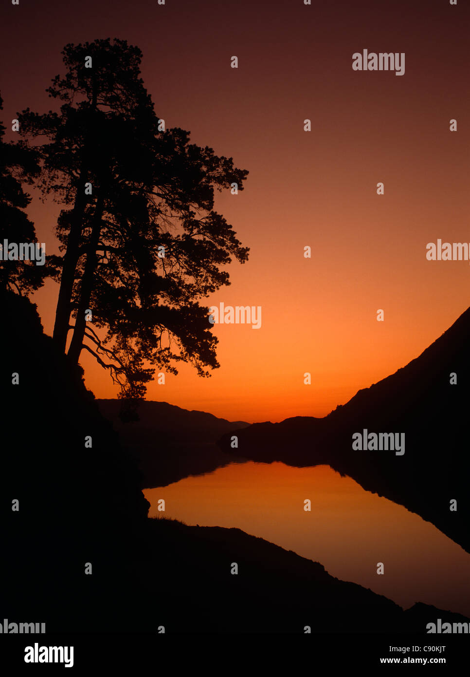 Ullswater is a lake in the Lake District national park. Cumbria, England. Stock Photo