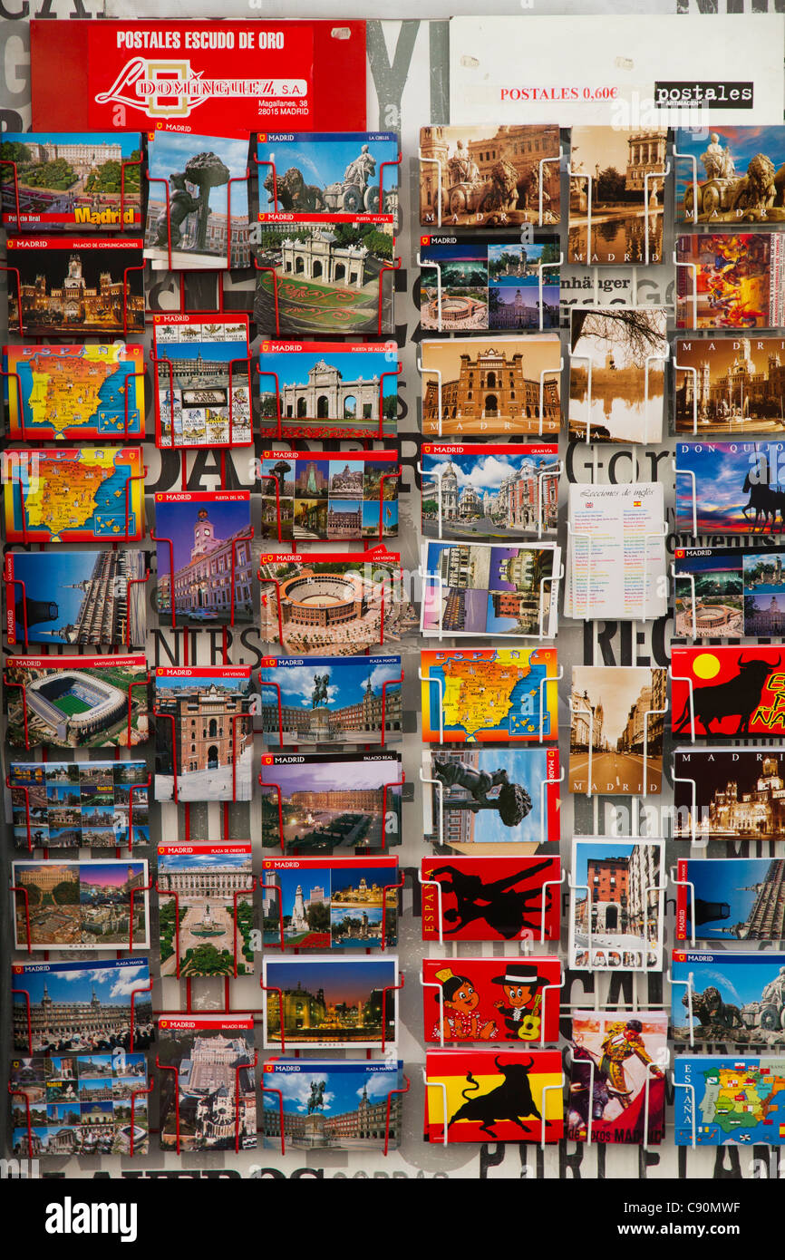 Madrid postcards Spain Stock Photo Alamy