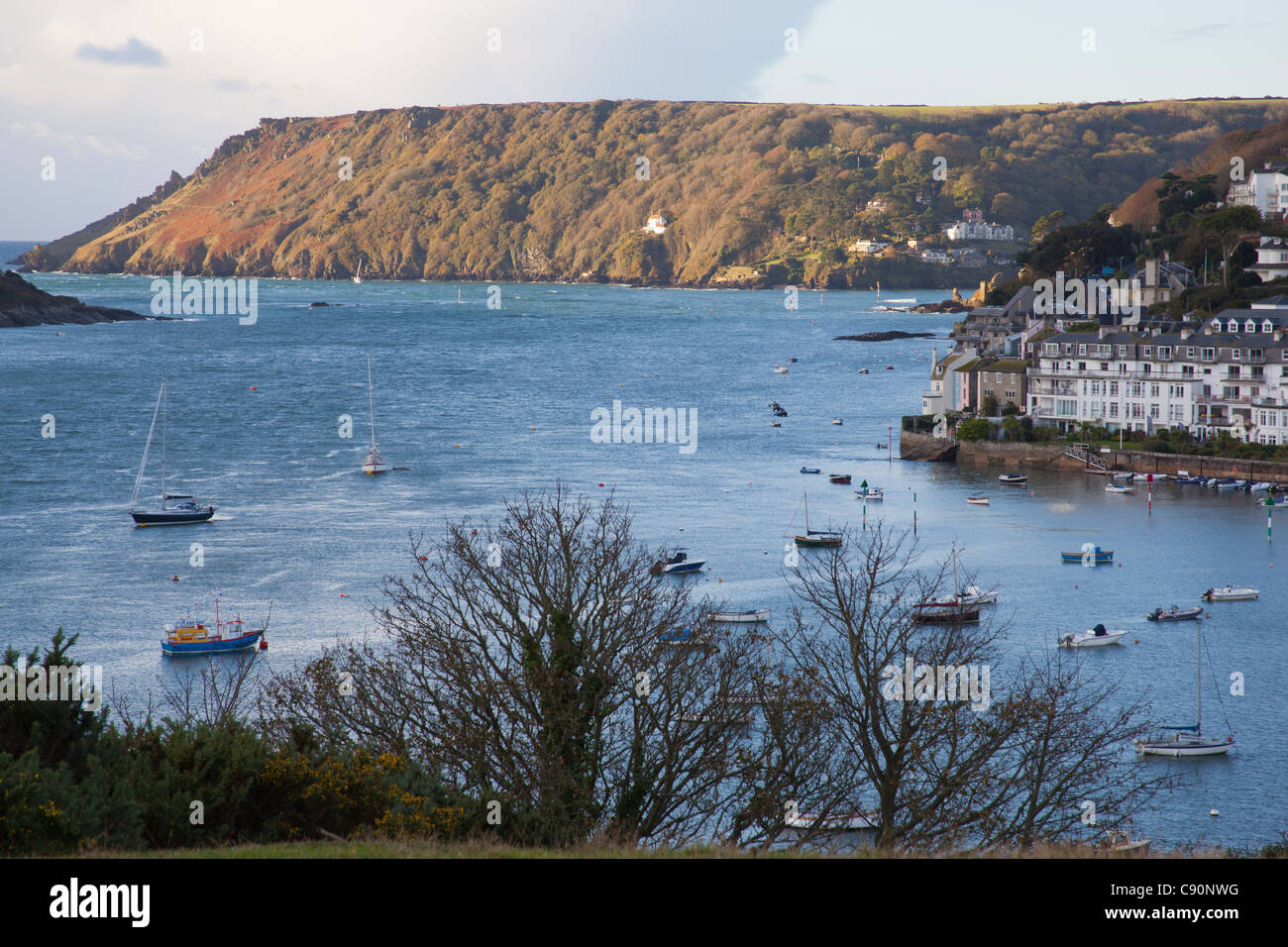 Salcombe estuary South Devon coastline Stock Photo