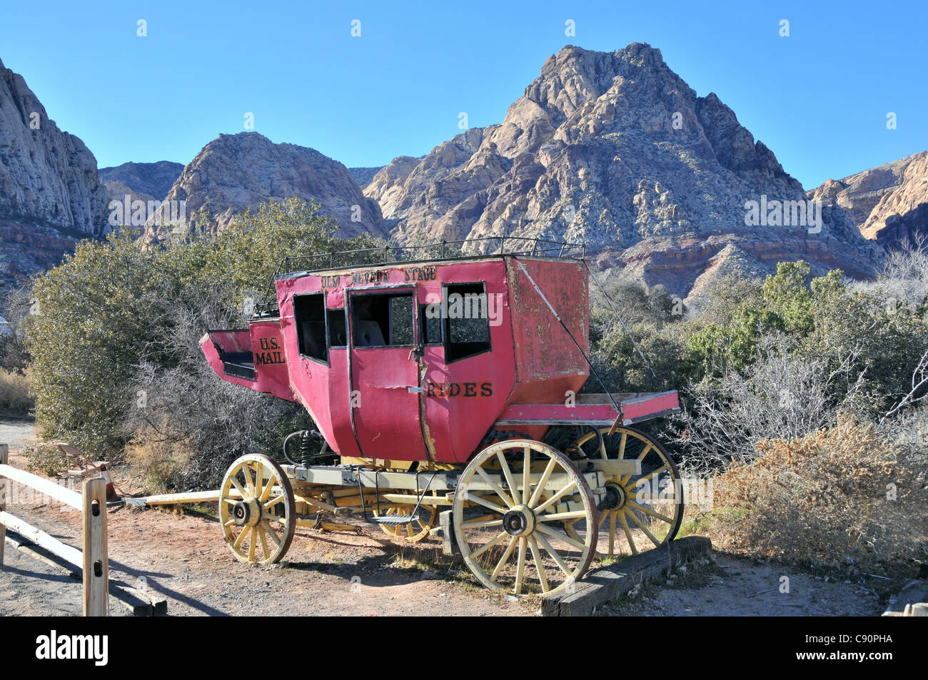 Old stagecoach at Old Nevada Bonnie Springs near Las Vegas, Nevada, USA