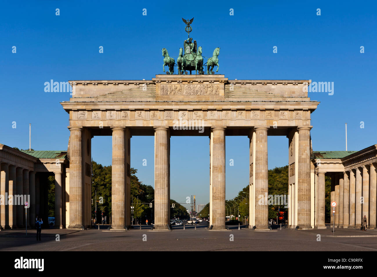 The Brandenburg Gate on Pariser Platz, Berlin, Germany Stock Photo