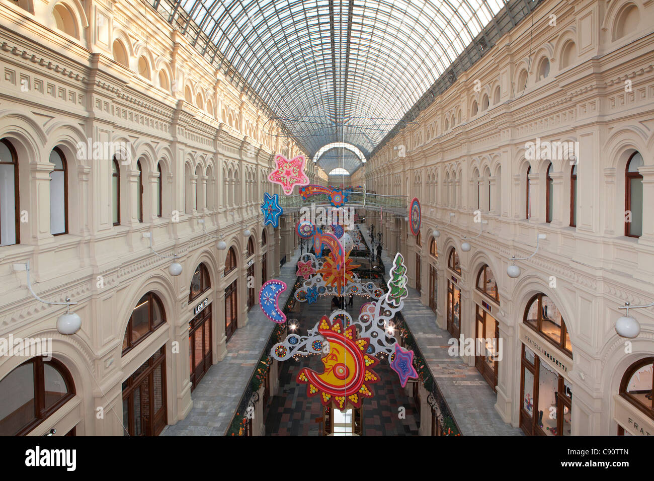 Inside of the GUM Main Department Store (1893) at the Red Square in