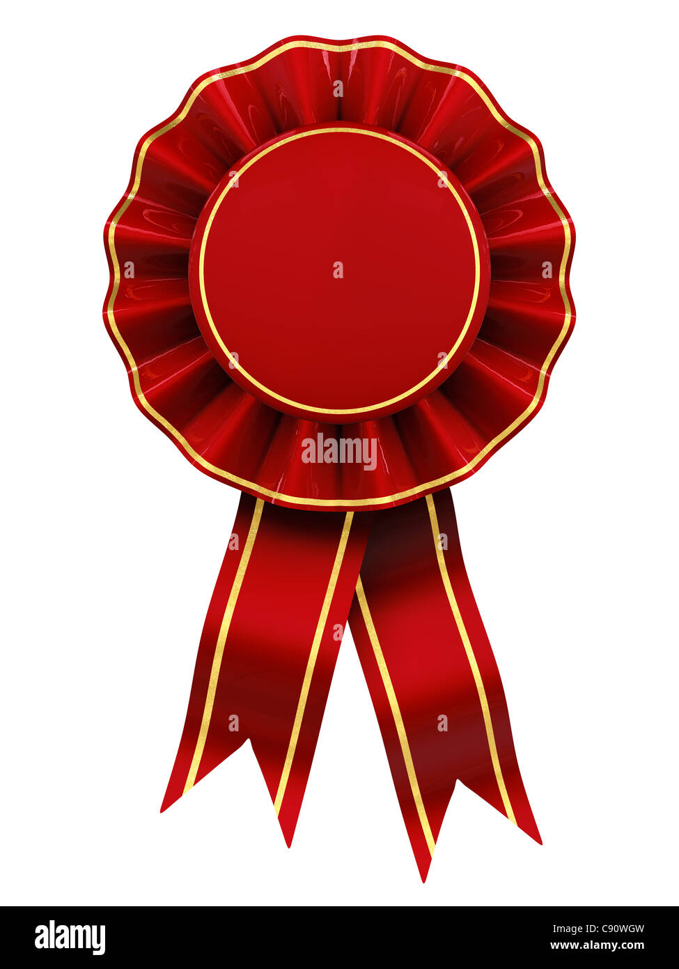 Red and gold rosette , blank Stock Photo Alamy