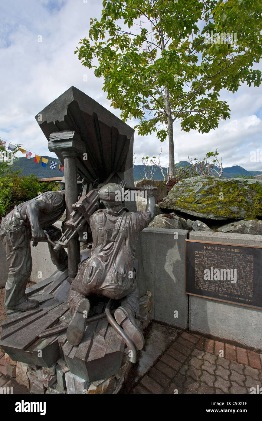 Hard rock miners sculpture (1980) by local artist Ed Way. Marine Park