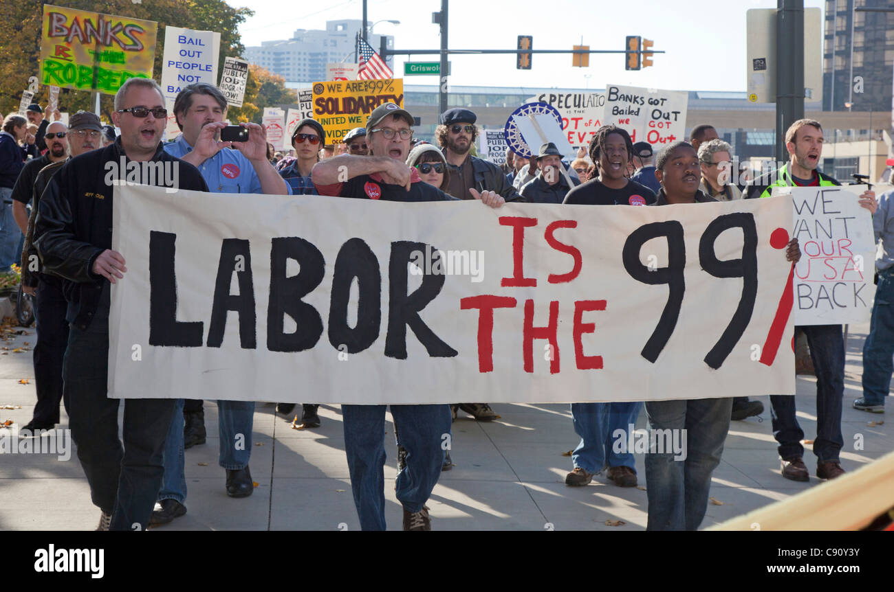 Labor Supports Occupy Movement Stock Photo