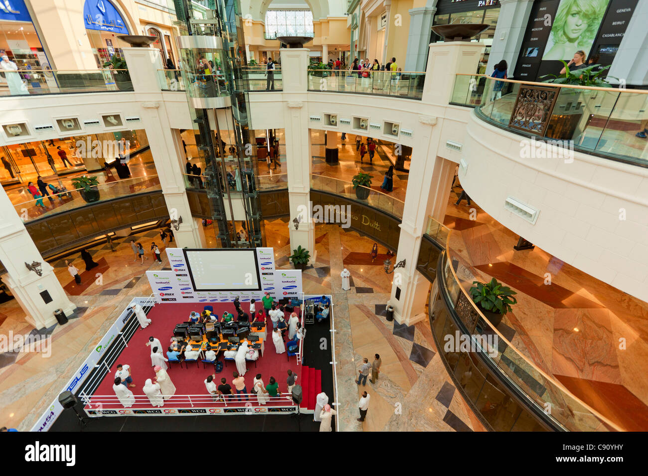 Computer Gaming competition Mall of the Emirates, Dubai, United Arab Emirates, UAE middle east Stock Photo