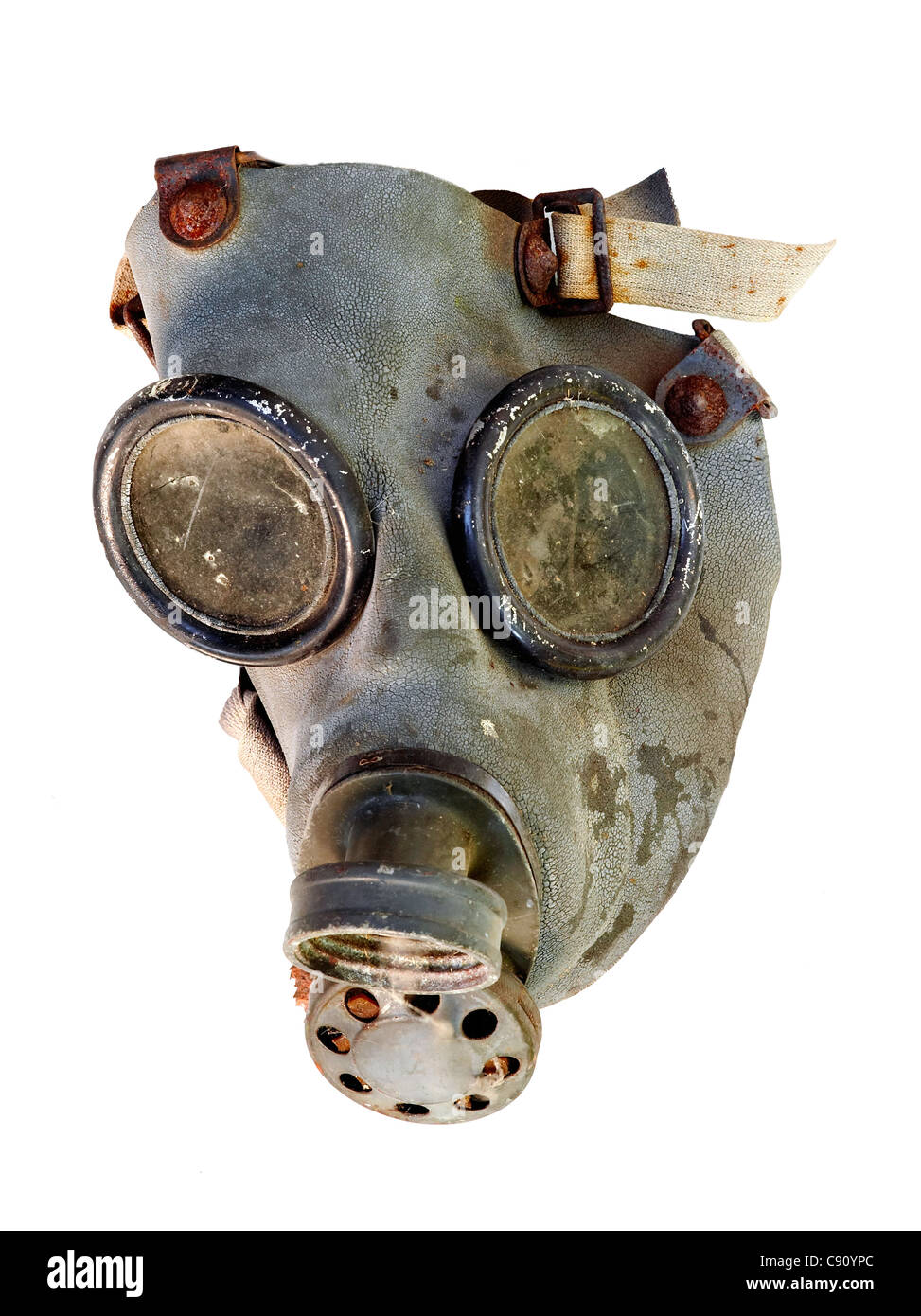 old gas mask - isolated on white background Stock Photo