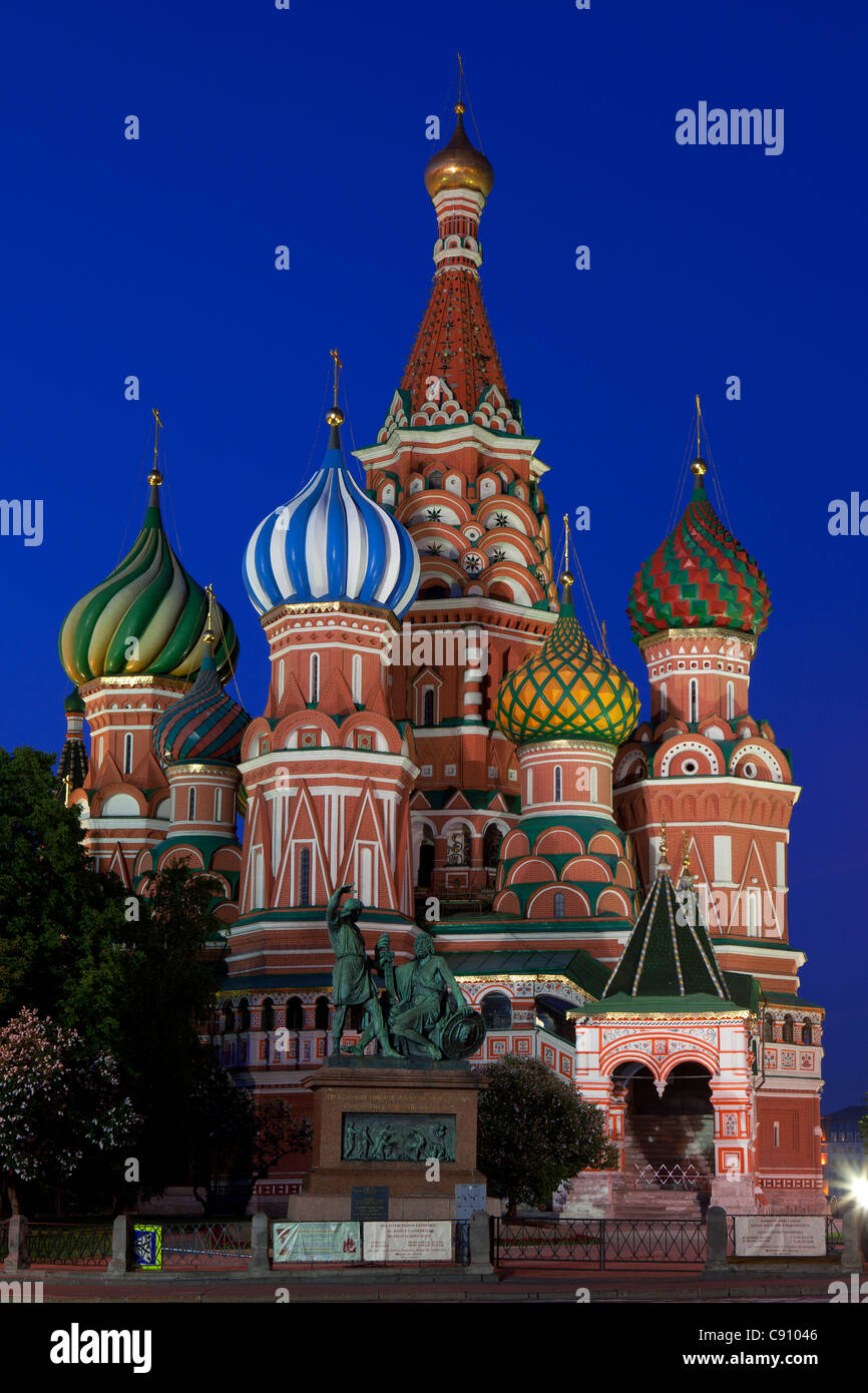 Saint Basil's Cathedral at the Red Square in Moscow, Russia Stock Photo ...