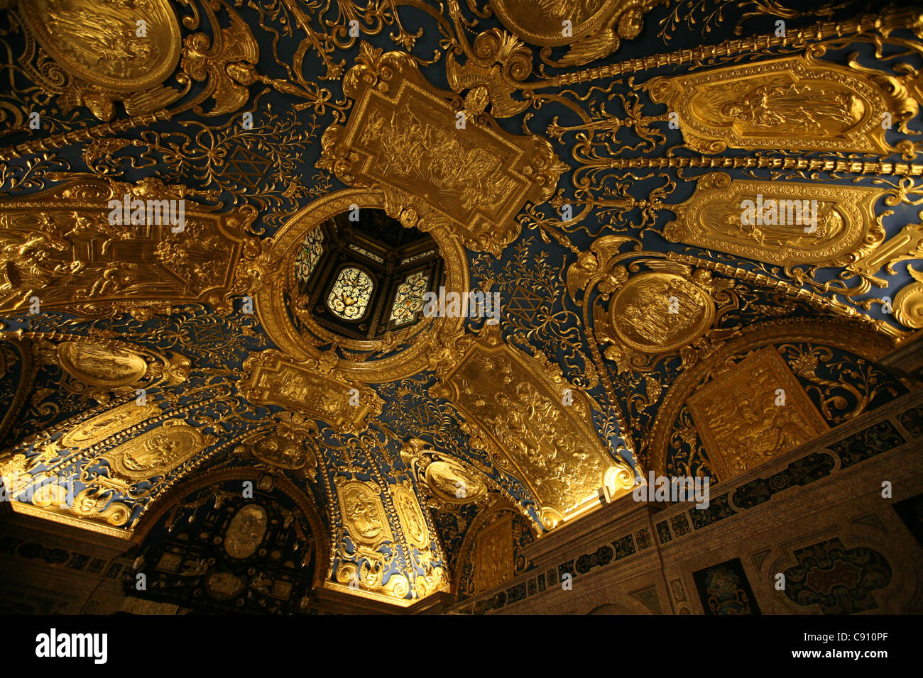 Ornate Chapel (Reiche Kapelle) of Duke Maximilian I of Bavaria in the Residenz Palace in Munich, Germany. Stock Photo