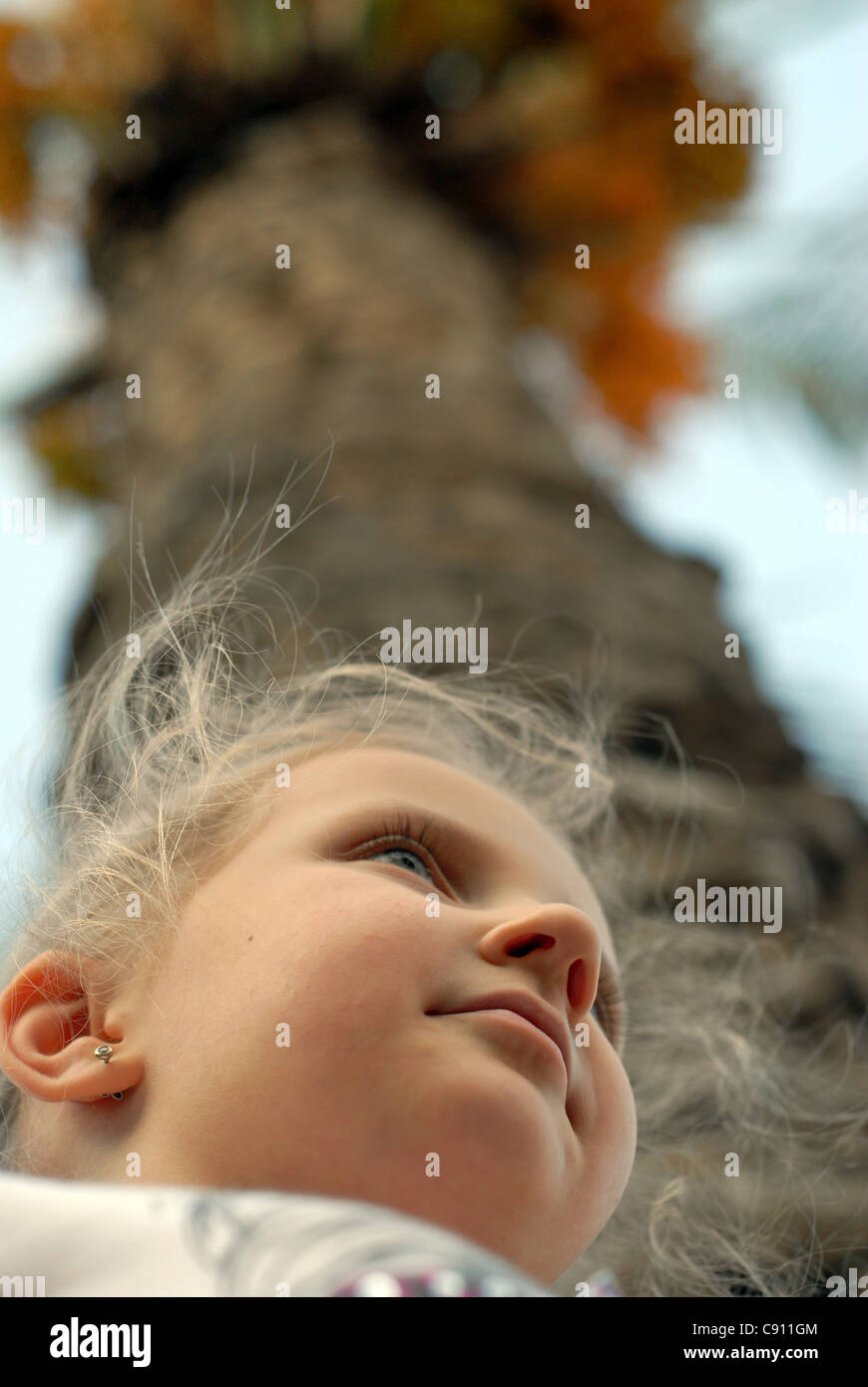 girl poses for a bottom view Stock Photo