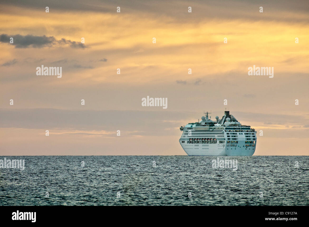 The Netherlands, Bonaire Island, Dutch Caribbean, Kralendijk, Cruise ship. Stock Photo