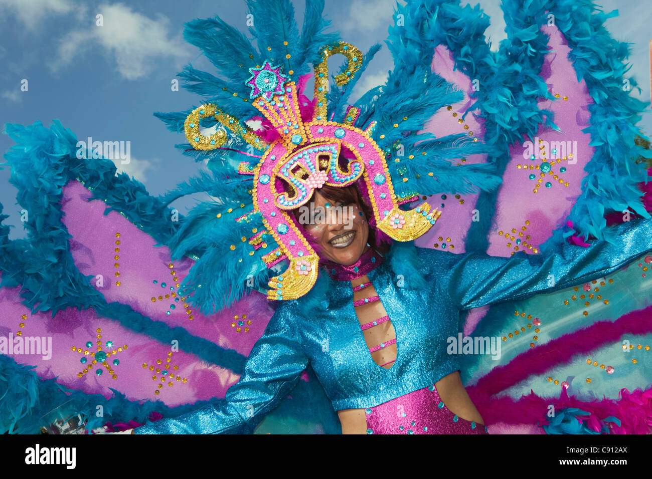 The Netherlands, Bonaire Island, Dutch Caribbean, Kralendijk, Carnival. Stock Photo