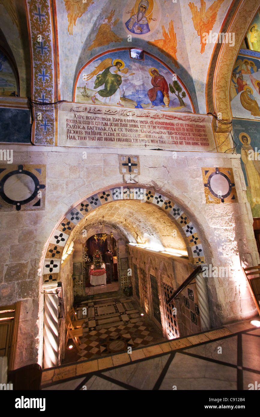 The Church of St. Gabriel in Nazareth Israel Stock Photo