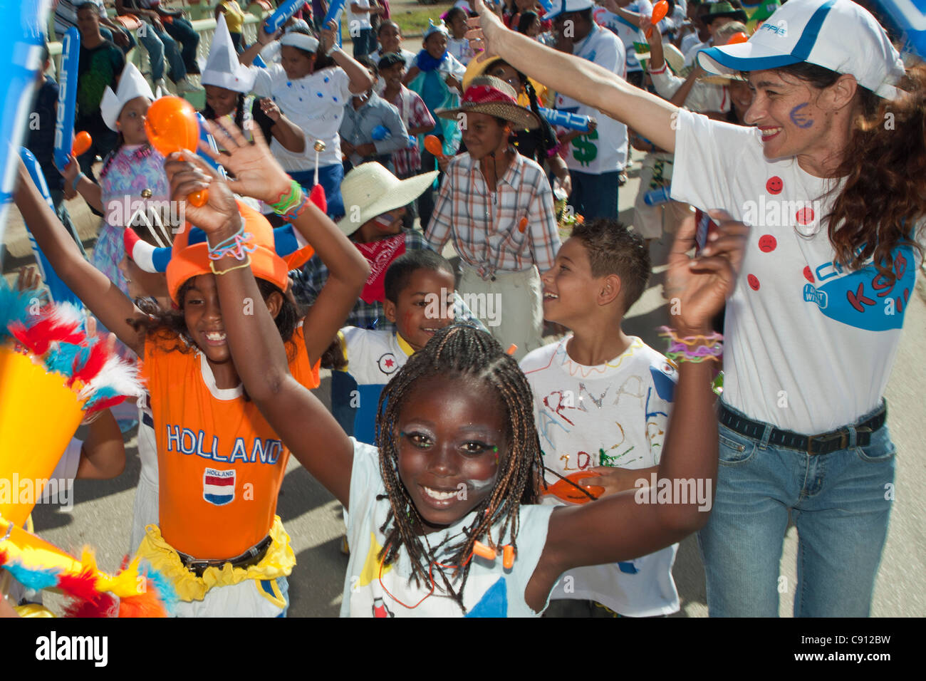 The Netherlands, Bonaire Island, Dutch Caribbean, Kralendijk, Carnival. Stock Photo