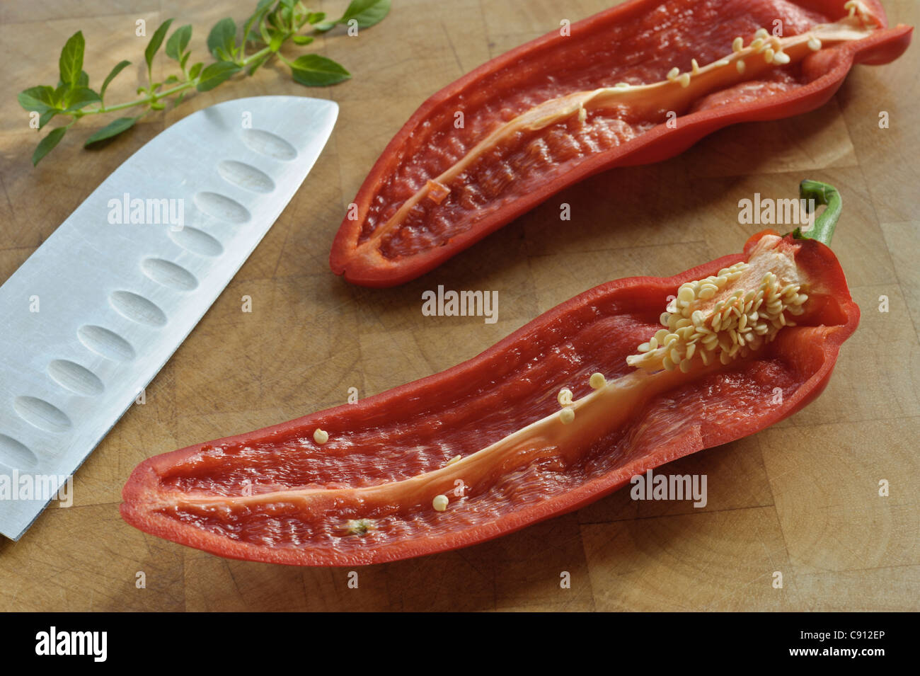 Romano Red Pepper Stock Photo Alamy