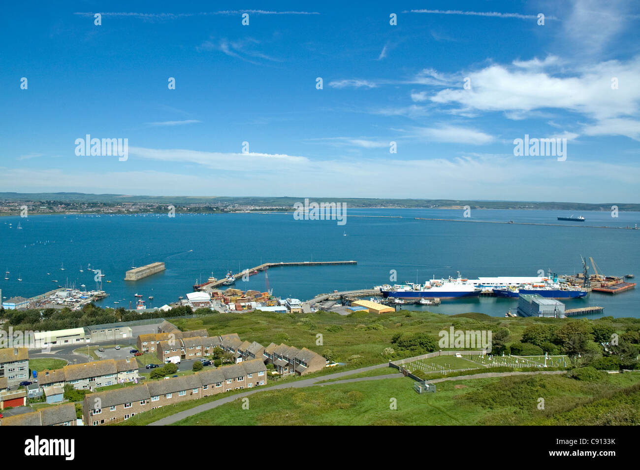 Portland harbour is one of the largest manmade harbours in the world