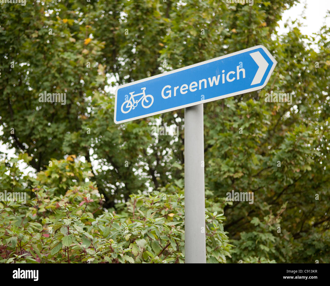 Greenwich is an area of South London which has many wide open spaces parks and gardens and is the focus of regeneration in that Stock Photo