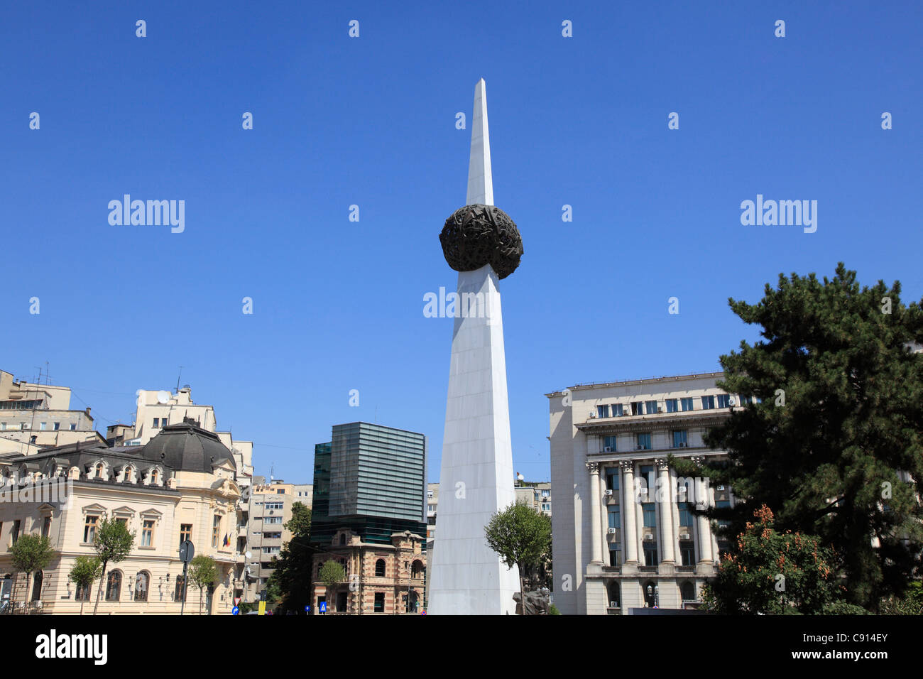 The Memorial of Rebirth Pillar in Revolution Square commemorates the ...