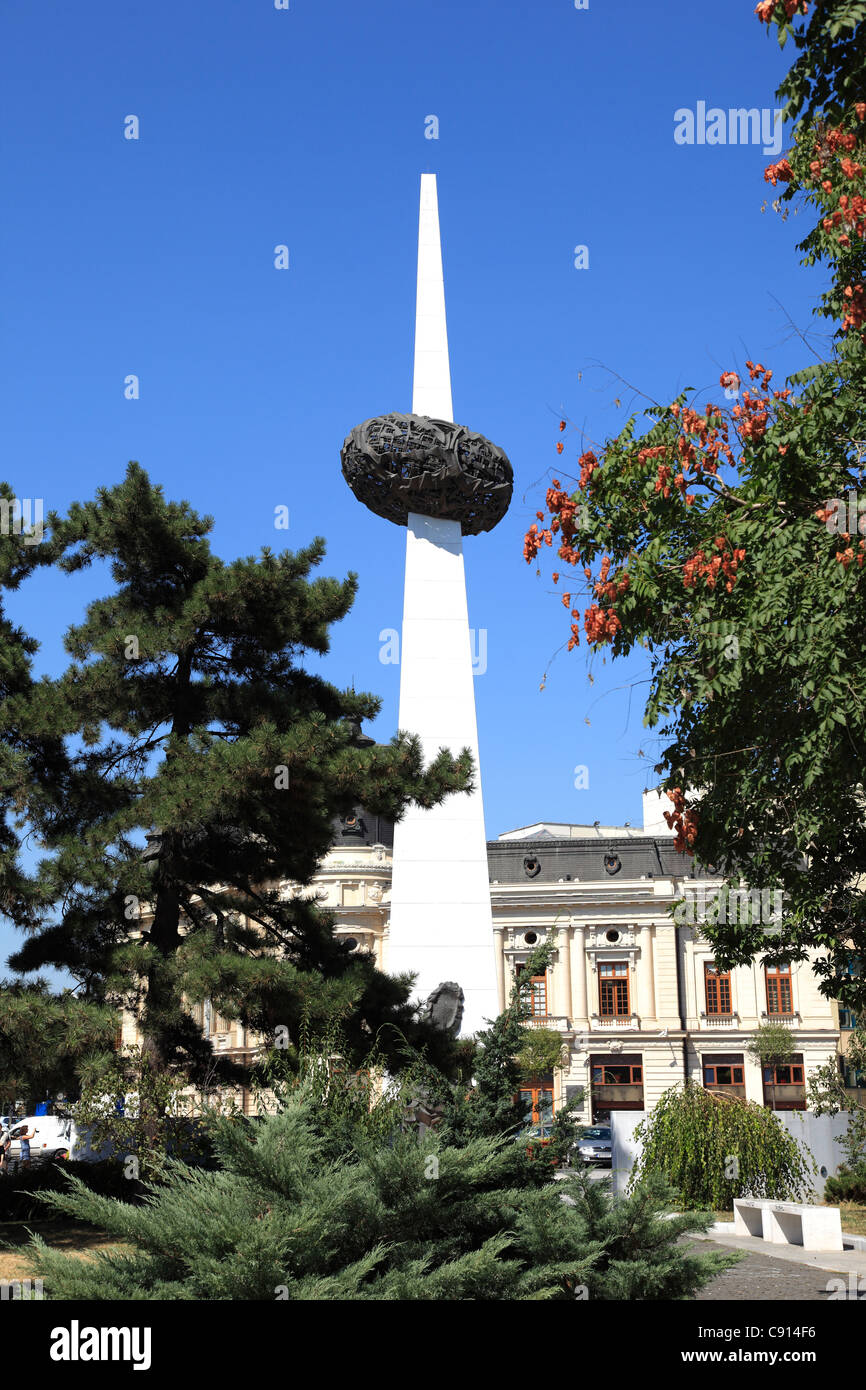The Memorial of Rebirth Pillar in Revolution Square commemorates the ...